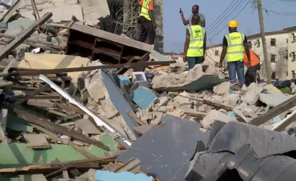 3-storey Building Collapses in Lagos with Many People Trapped